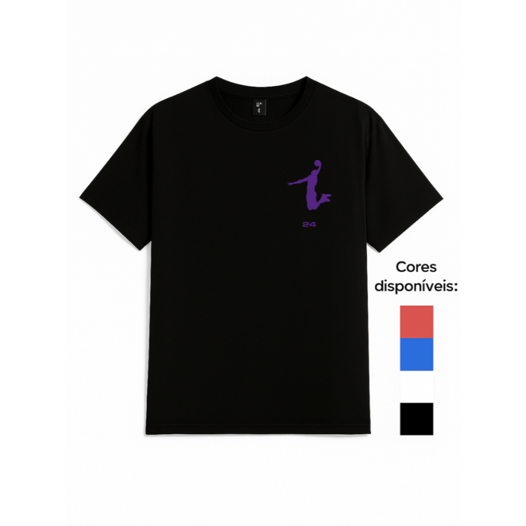 camiseta basquete 24 infantil masculino camisa roupa de basquete infantil menino menina streetwear casual algodão