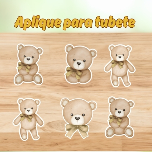 50 Apliques para Tubetes Chá Revelação Chá de Bebê /Ursinho chá revelação /Tags/FAZEMOS TODOS OS TEMAS