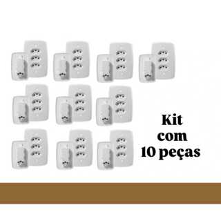 Kit com 10 Tomadas Tripla Fácil 10A Ideale Pluzie em Oferta na Shopee