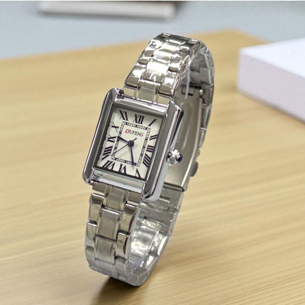 Relógio Feminino Xufeng Clássico de Aço Inoxidável À Prova d’Água Inspiração XF05