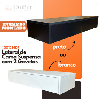 Mesa De Cabeceira Penteadeira 2 Gavetas Suspensa
