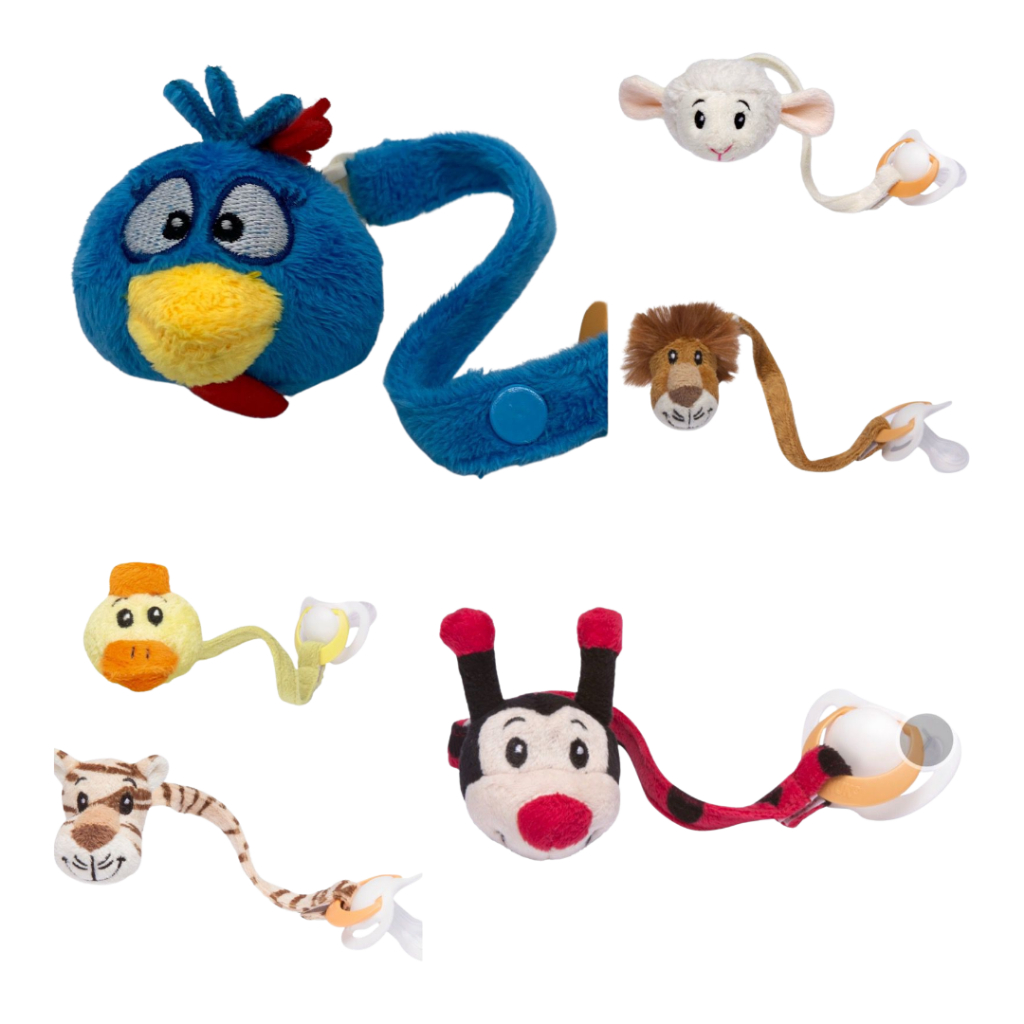 Prendedor de Chupeta em Plush Sonho de Luz Bichinhos  (Safary of Angels) em Oferta na Shopee