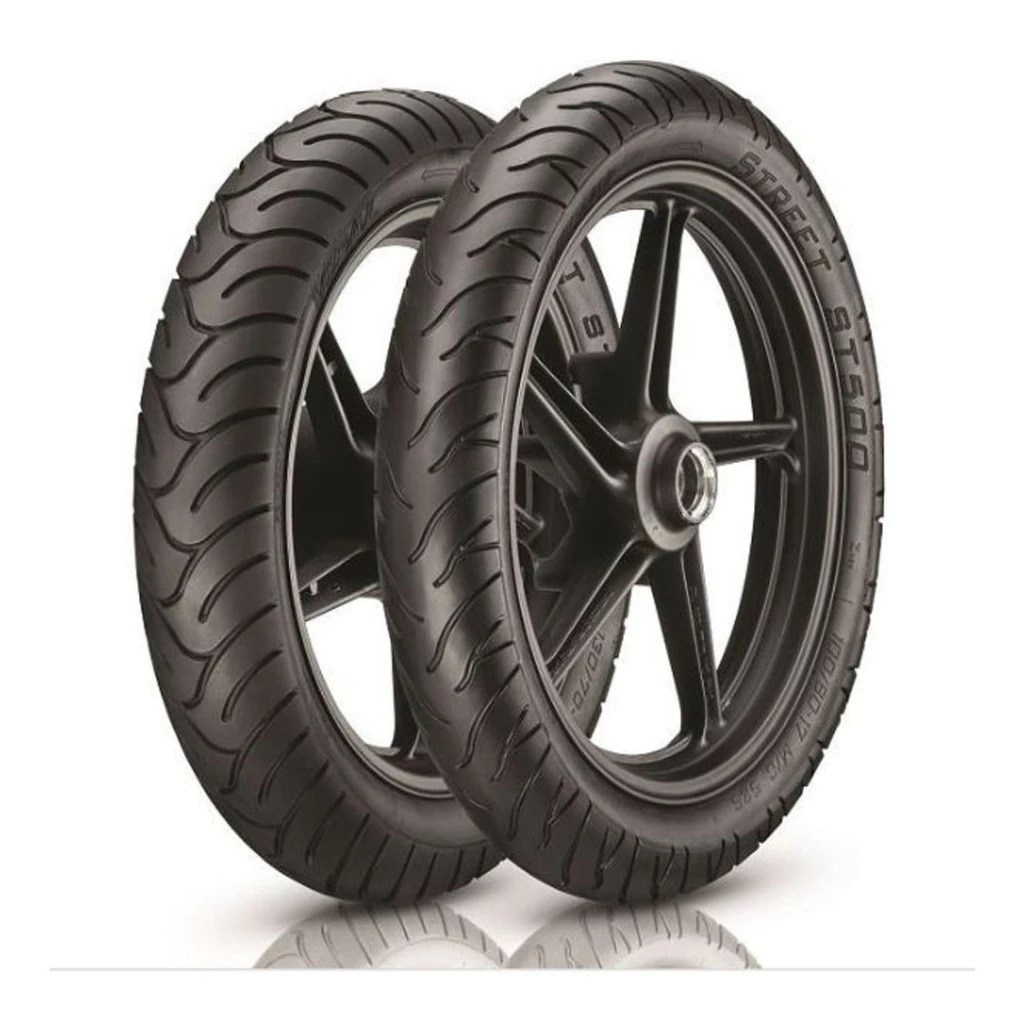 Par Pneu Vipal St 500 100/80-17 Dianteiro E 140/70-17 Traseiro para Motos Honda Yamaha - Brandy