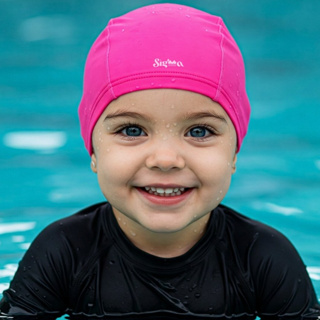 Touca Natação Infantil Juvenil Tecido Elástica Touquinha Cobre Orelha Cabelos Longos Meninos Meninas em Oferta na Shopee