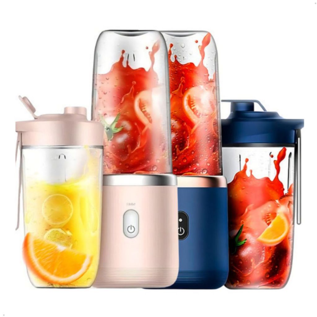 300ML Espremedor Elétrico Mini Liquidificador Portátil 6 Lâminas De Suco De Alimentos Misturador em Oferta na Shopee