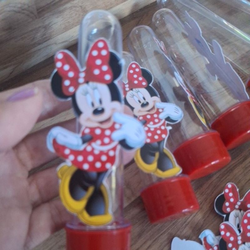 Aplique para tubete Minnie Vermelha Minnie rosa Fazemos em todos os temas