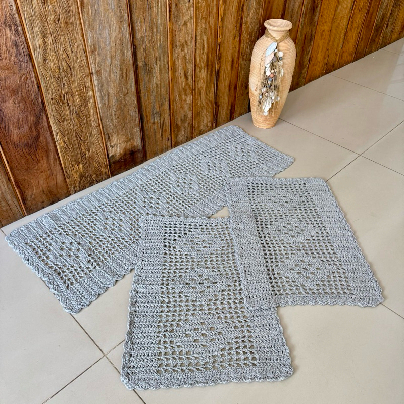 Tapete Retangular de Crochê - Comprar com Melhor Preço em Decoração