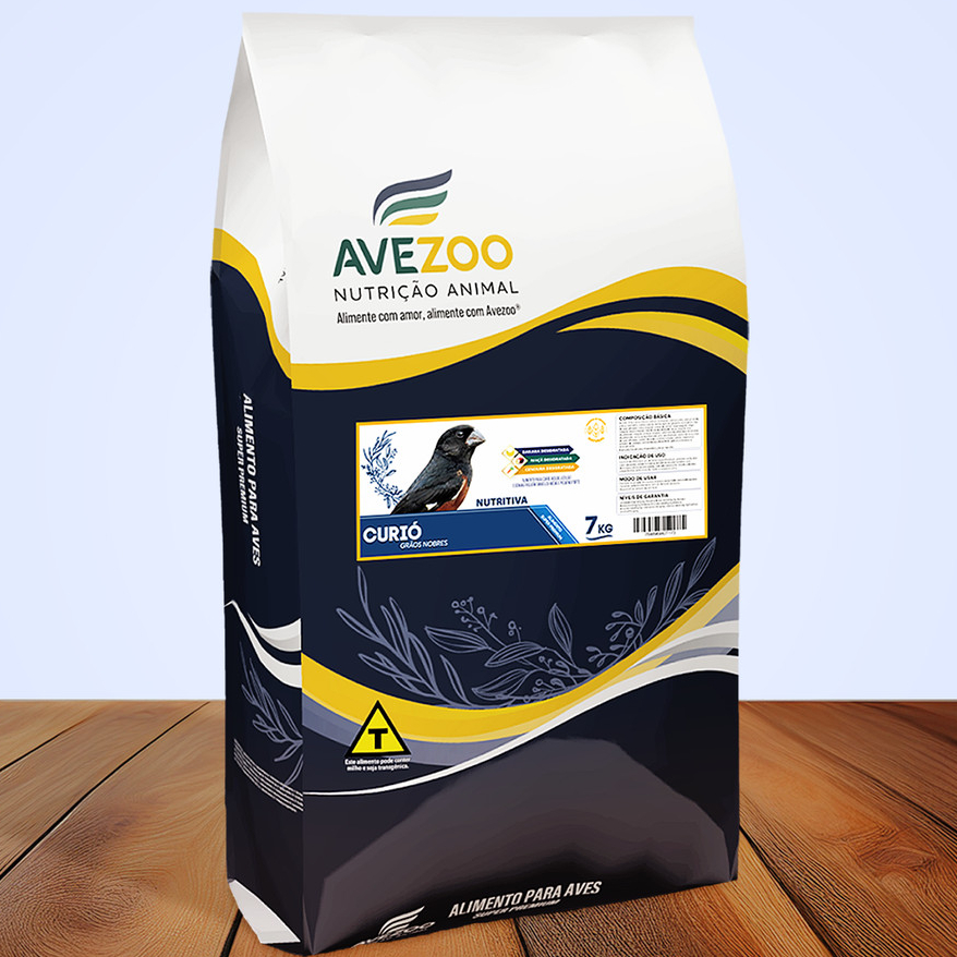 Ração para Passaros Curio Graos Nobres Alimento Avezoo 7 Kg