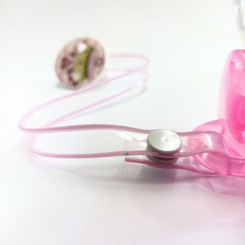 Prendedor de Chupeta com Fita de Silicone