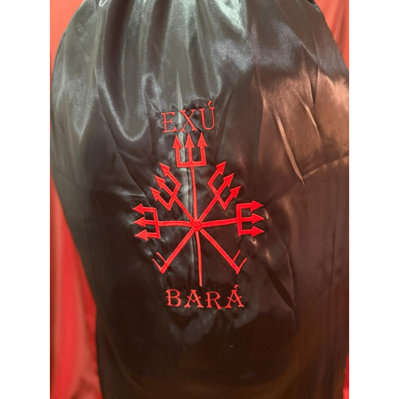 Capa de Exu bordada…. Exu Bara umbanda e candomblé