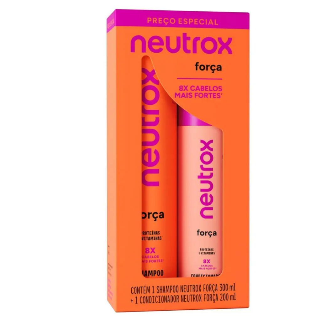 Kit Neutrox Força Shampoo 300ml + Condicionador 200ml em Oferta na Shopee