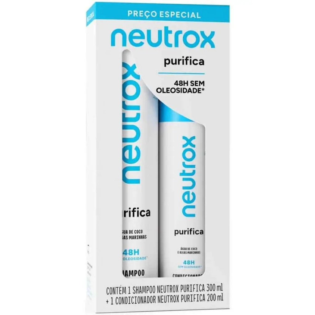 Kit Neutrox Purifica Shampoo 300ml + Condicionador 200ml em Oferta na Shopee