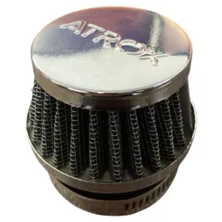 Filtro Ar Esportivo moto Reto Prata 36,3mm Até 49mm Com Adaptador
