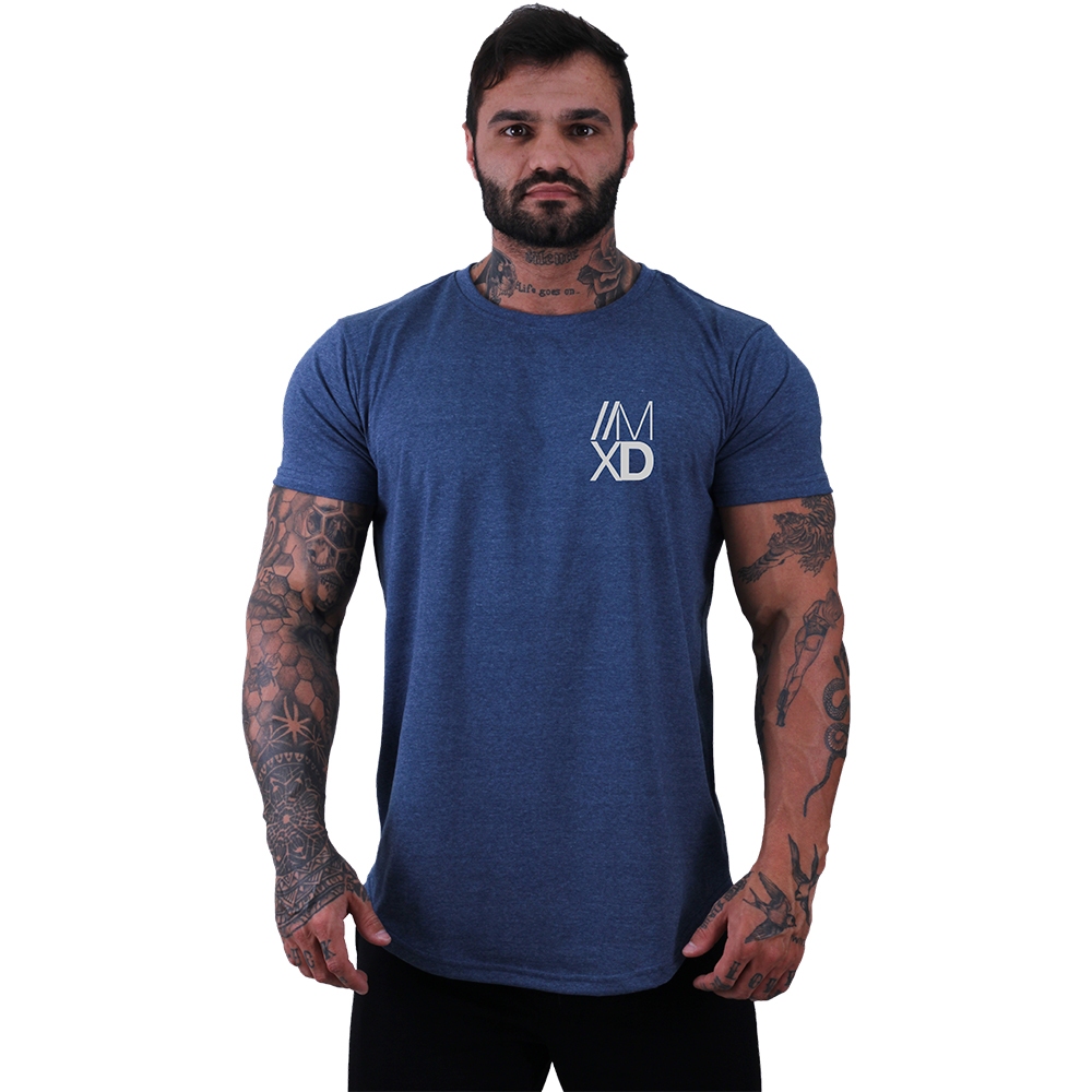 Camiseta Longline Slim Masculina MXD Conceito Academia Musculação Lazer No Rules No Limits
