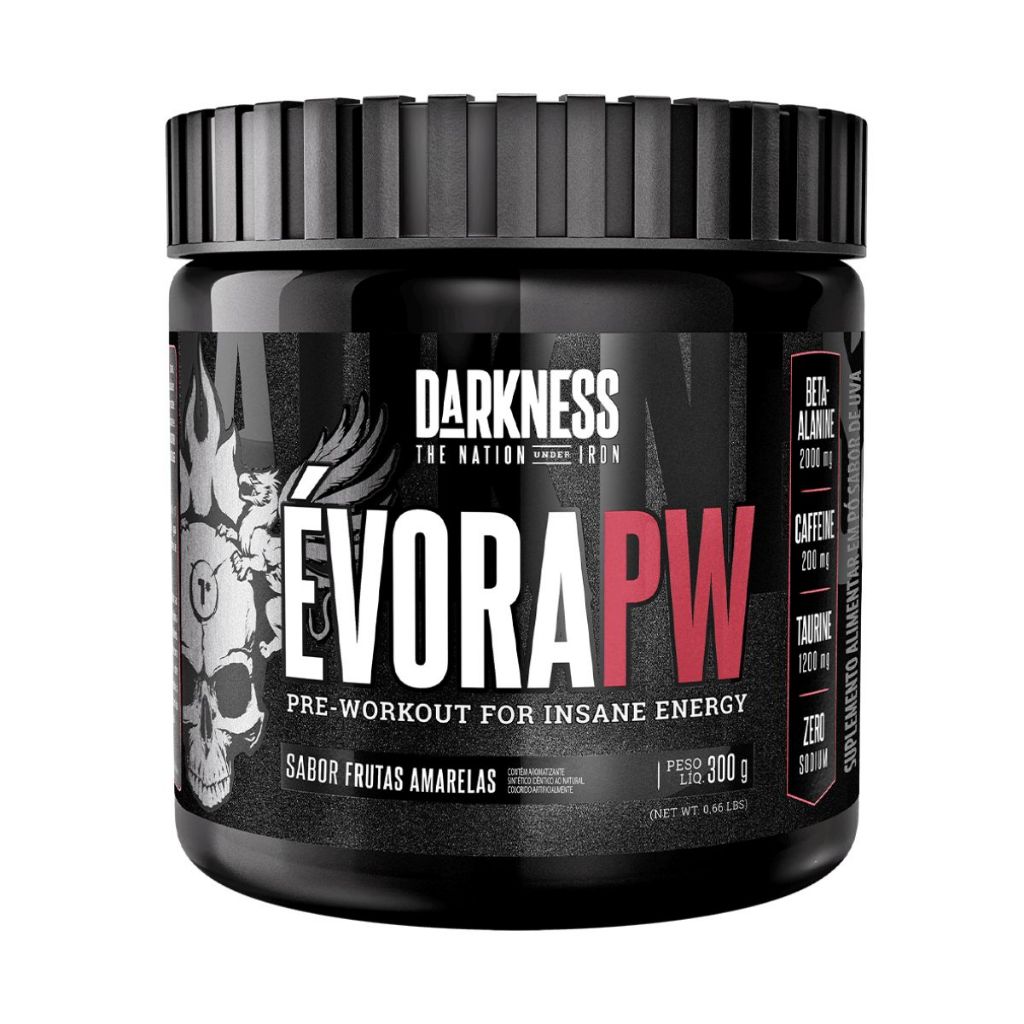Pré Treino Évora PW Darkness Frutas Amarelas 300g Integralmédica