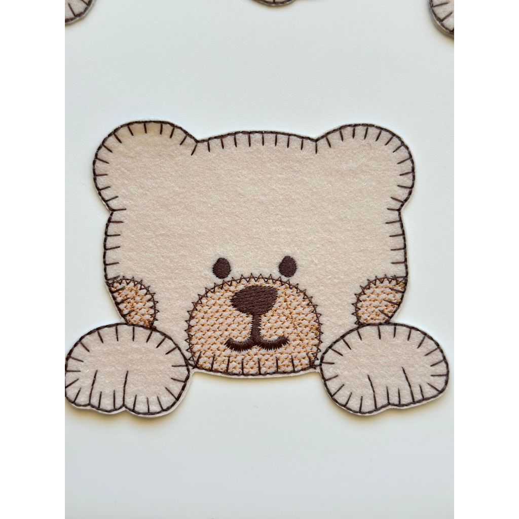 Aplique termocolante para roupas e tecidos -  Urso com Patinhas 8,5x11,5cm | 1 Unidade em Oferta na Shopee