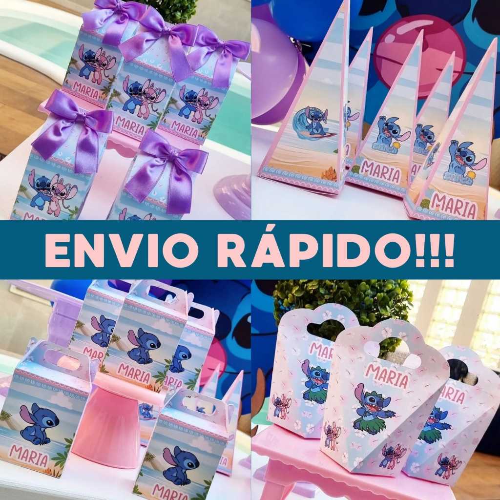 Kit festa 20 caixinhas personalizadas Pegue e monte Todos os temas