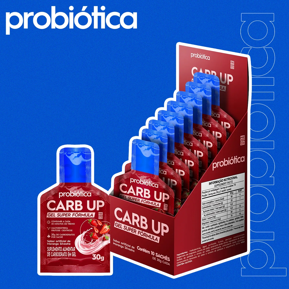 Carb Up Gel Super Fórmula Probiótica (300g) Morango Silvestre
