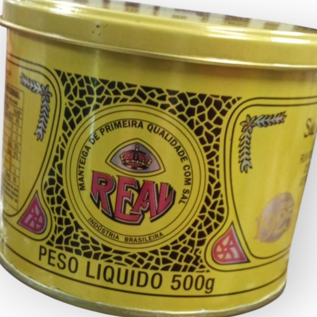 Manteiga Real  Lata 500g, Com Sal,  Sem Conservantes, Primeira Qualidade, Tradição Mineira