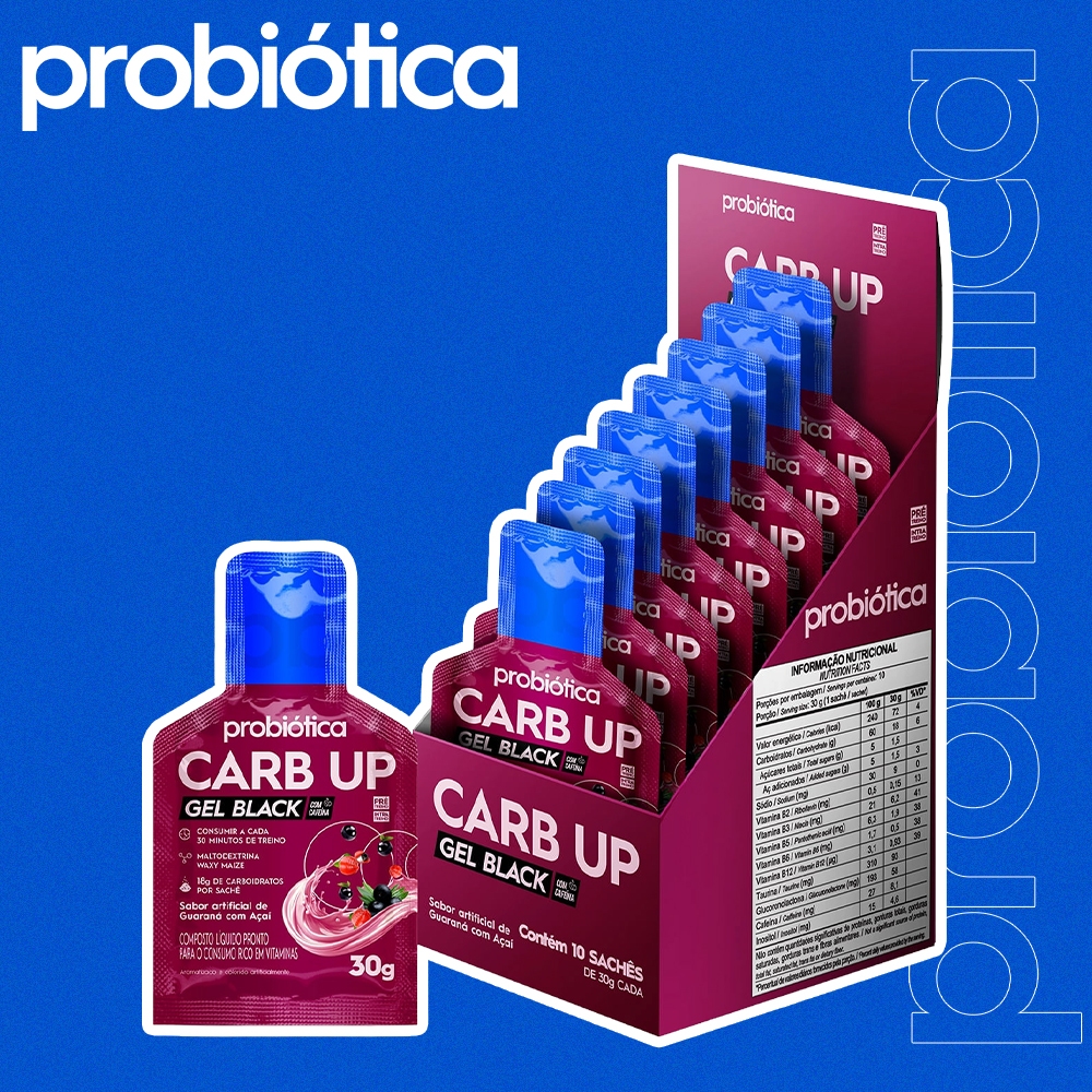 Carb Up Gel Black Probiótica (300g) Açaí c/ Guaraná
