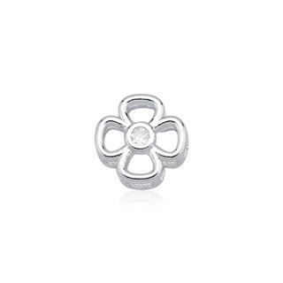 Pingente Passante de Prata 925 Trevo da Sorte Vazado e Ponto de Luz em Oferta na Shopee