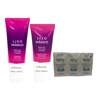 Kit Liso Mágico Shampoo Hidratante 240 ml + condicionador 200 ml Lowell em Oferta na Shopee