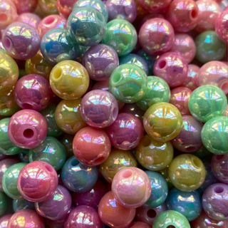 Bola Leitosa Irisada Passante 8mm em Acrílico Miçanga para Artesanato – 100 Unidades em Oferta na Shopee