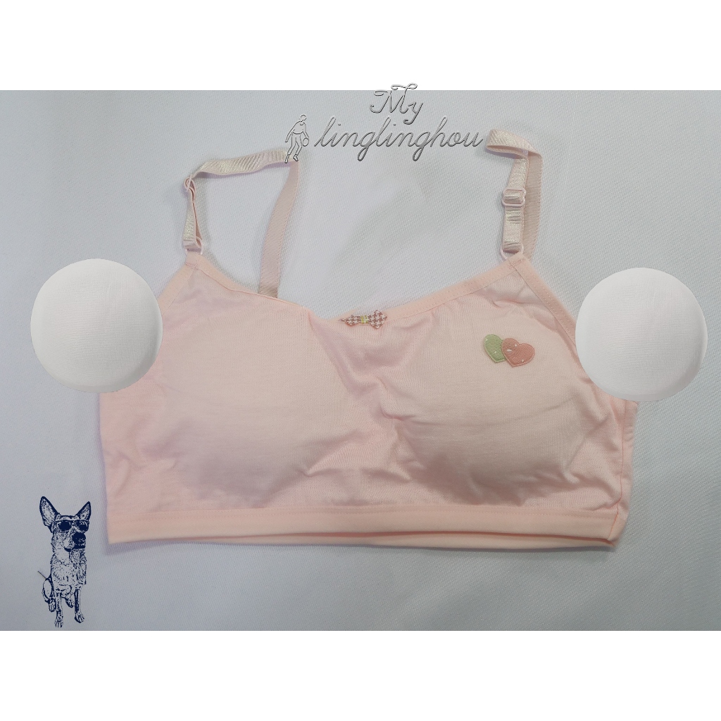 1 ao 6 Top sutiã crianca infantil com bojo Bojo Removível Alça fina pode regular confortável /1172 em Oferta na Shopee