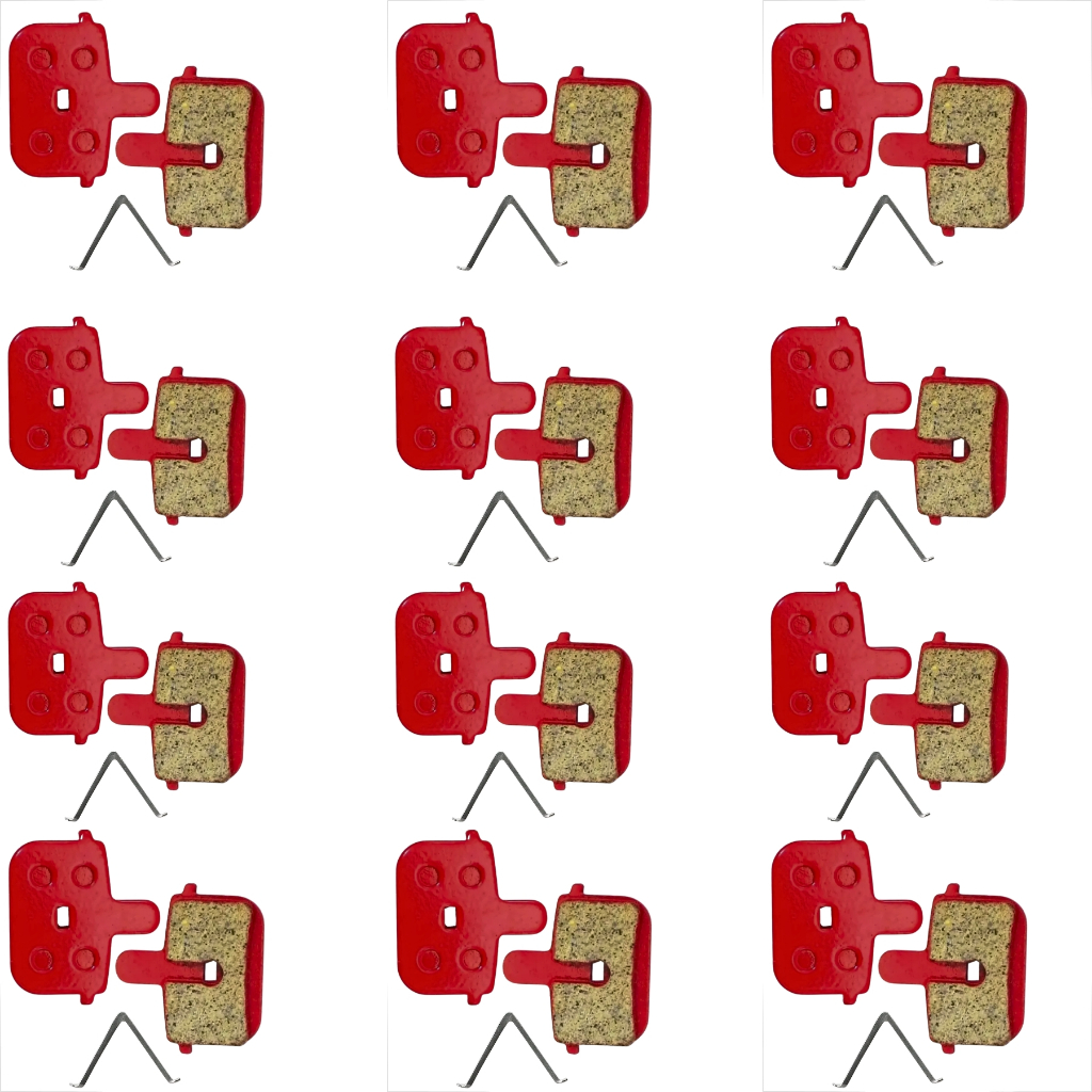 Pastilha de Freio Disco Bicicleta Semi Metálica MTB Reposição Kit 1 2 6 10 12 Pares Acompanha Amola em Oferta na Shopee