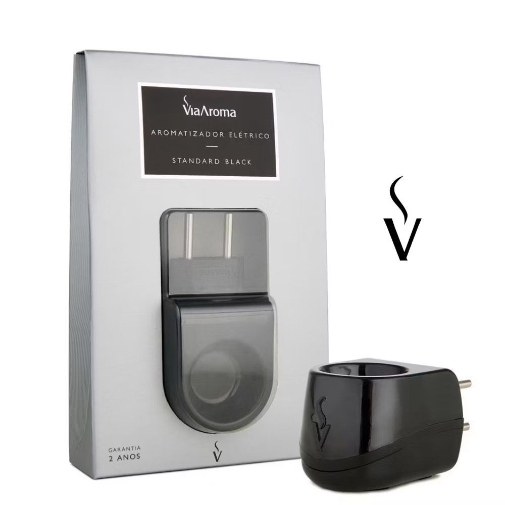 Imagem Difusor Elétrico Standard Via Aroma Branco e Preto Essências