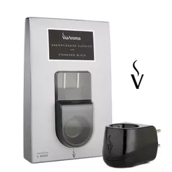 Difusor Elétrico Standard Via Aroma Branco e Preto Essências