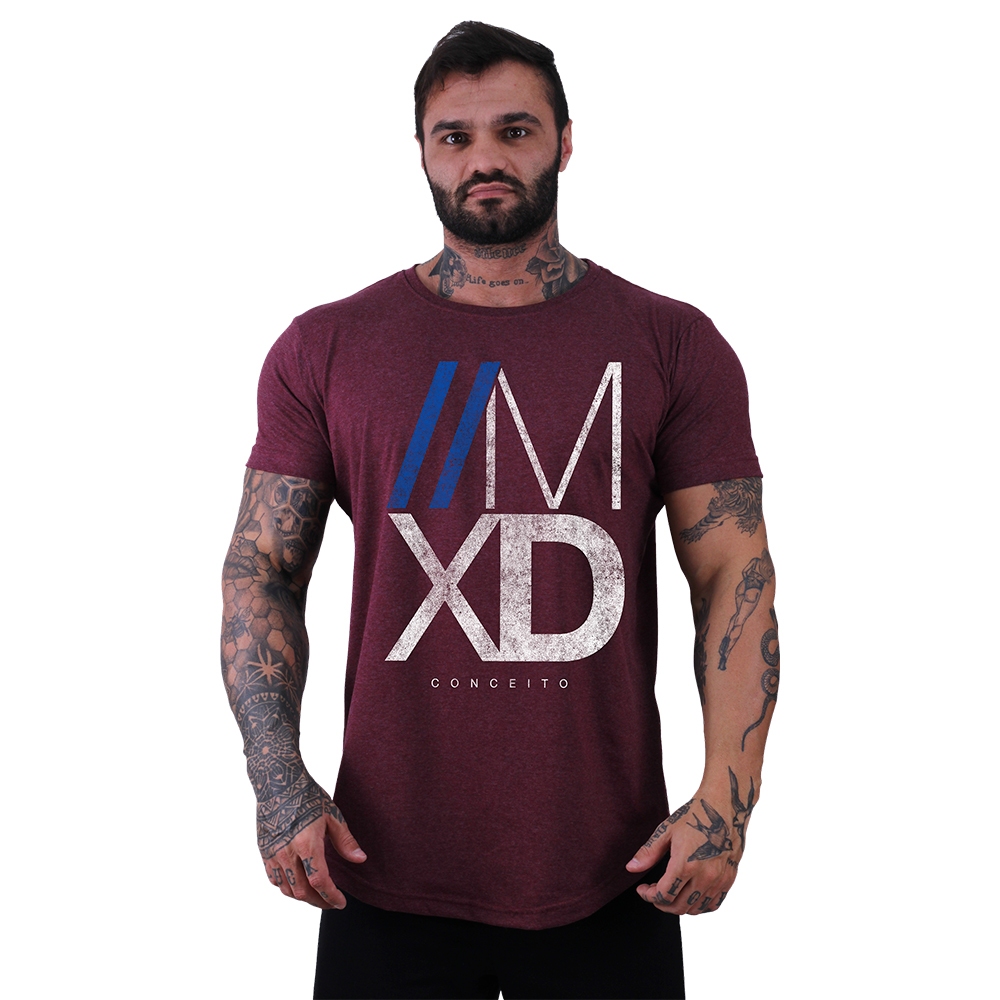 Camiseta Longline Masculina Algodão MXD Conceito Academia Musculação Casual Lifestyle