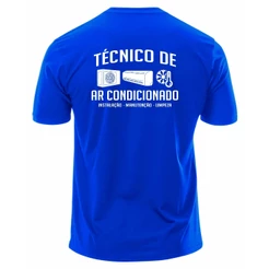 Camiseta Técnico De Ar Condicionado Manga Curta Trabalho