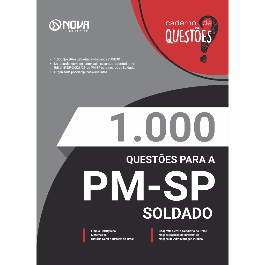 Apostila de Questões Gabaritadas PM SP - Soldado