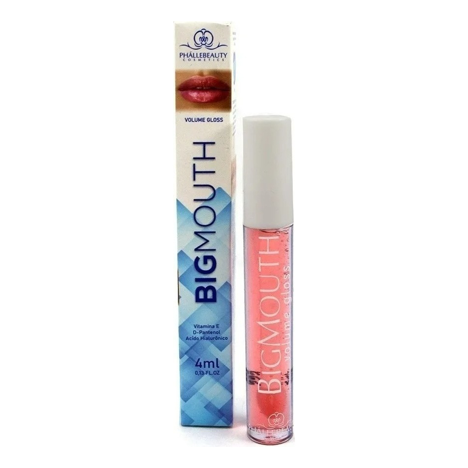 Gloss Labial Big Mouth Phállebeauty Incolor 4ml Acabamento Brilhante Cor Rosa em Oferta na Shopee