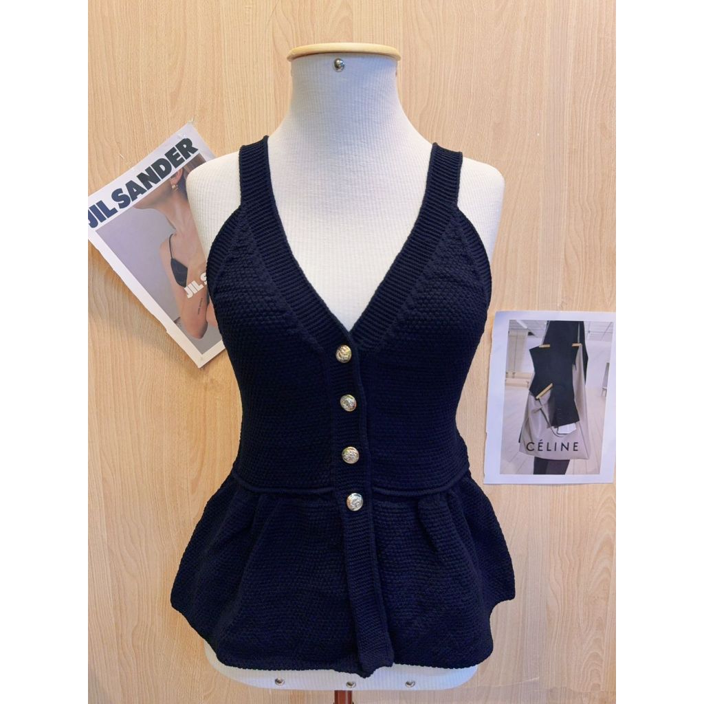 Blusinha Cropped de Botao Elegante Casual Moda Feminina