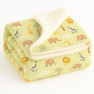 Cobertor p/ Bebê Dupla Face Sherpa Felpuda Antialérgico em Oferta na Shopee