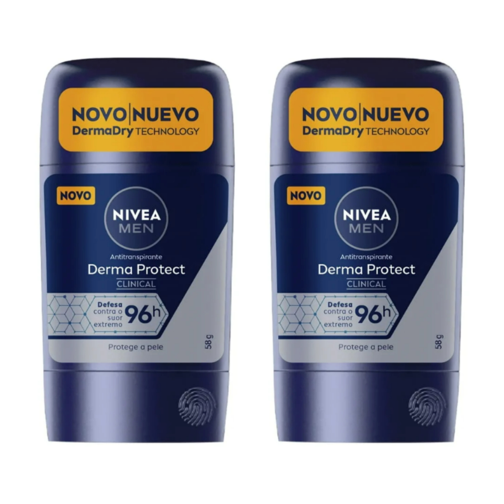 Kit c/ 2 Desodorante Nivea Clinical Masculino Derma Protect 54g