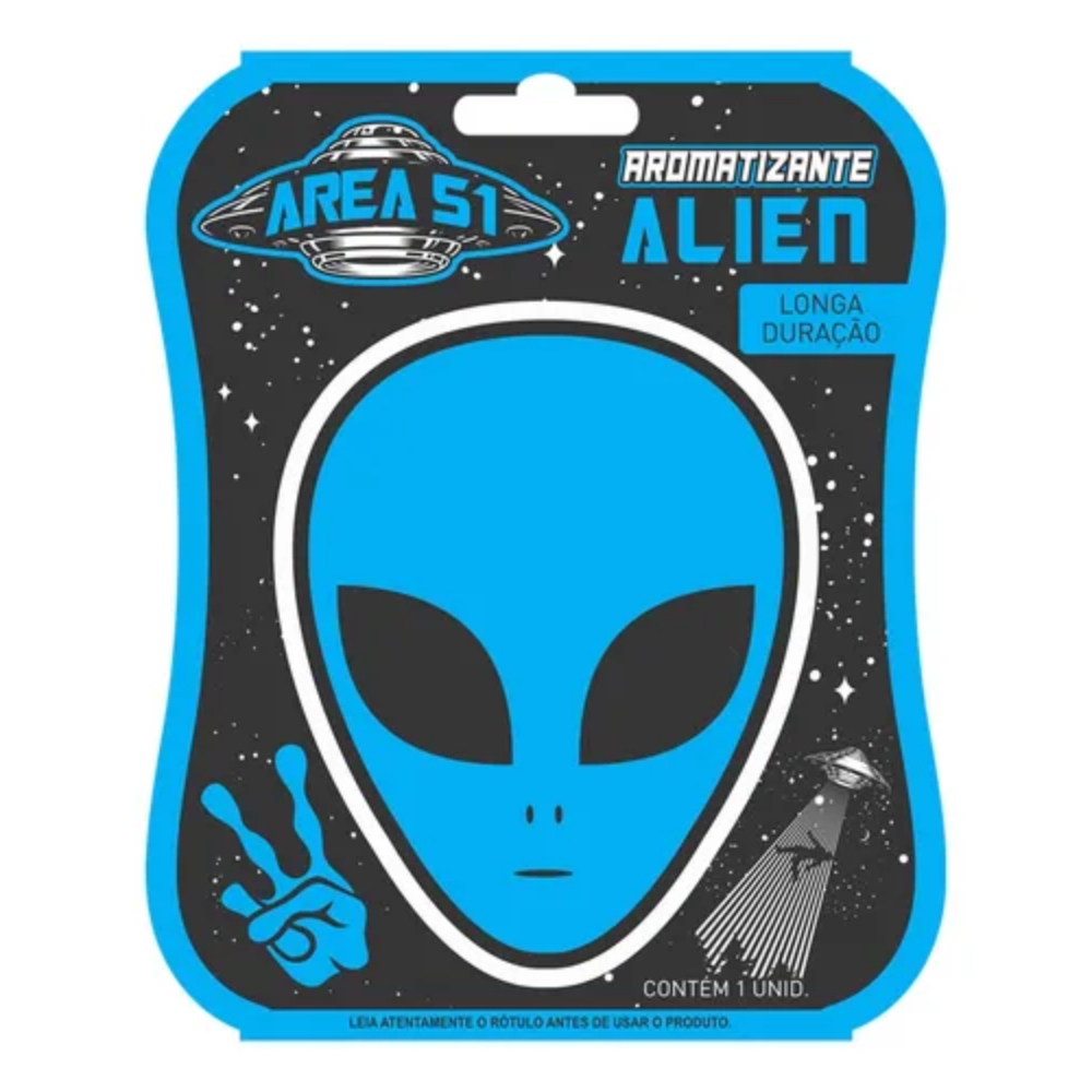 Aromatizante Miniatura Area 51 Alien Azul Centralsul