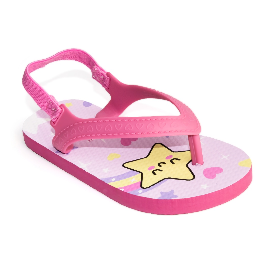 Sandália Molekinha Menina Infantil Chinelo Bebê Confortável Rosa e Lilás