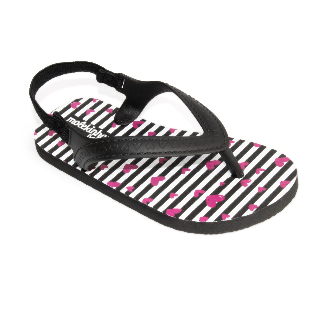 Sandália Molekinha Menina Infantil Chinelo Bebê Confortável Preto