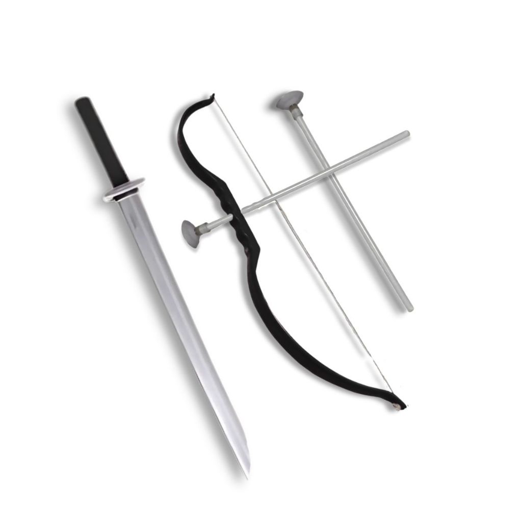 01 Kit Arqueiro C/Espada Ninja Brinquedos Dia Das Crianças Infantil Arco e Flecha
