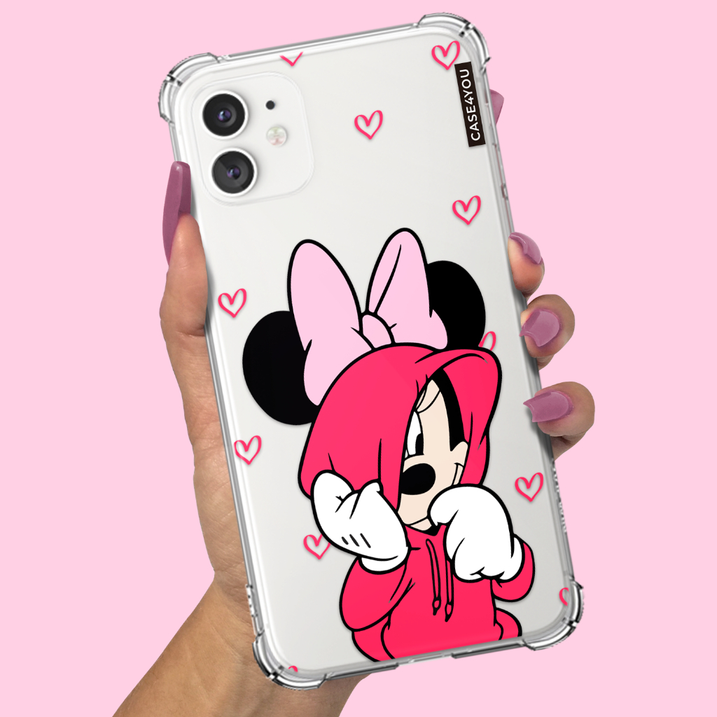 Capa Capinha para Xiaomi Redmi Note 10 Note 11 Note 12 Note 13 Note 14 Pro Plus Personalizada Minnie Casal 2