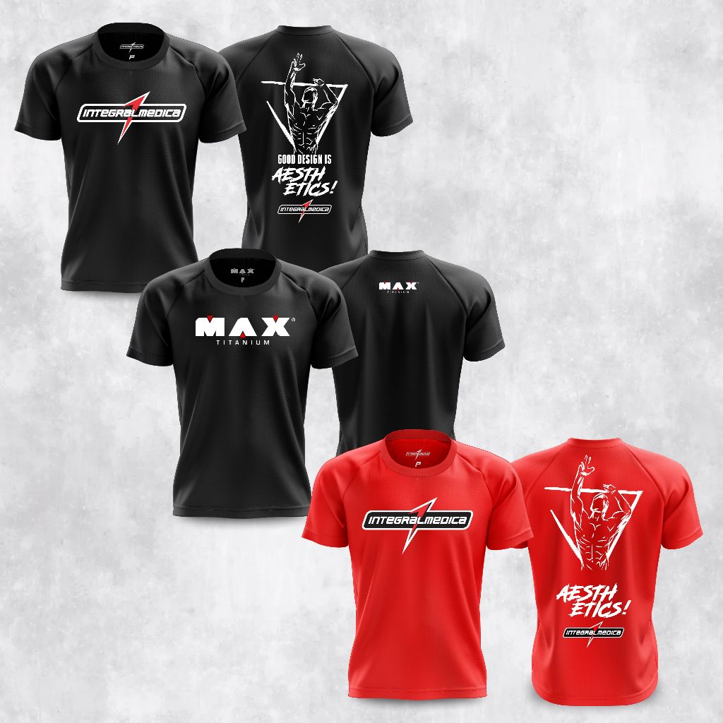 Kit 3 Camisas Dry Fit Esportivas ZYZZ Integralmedica e Max Titanium