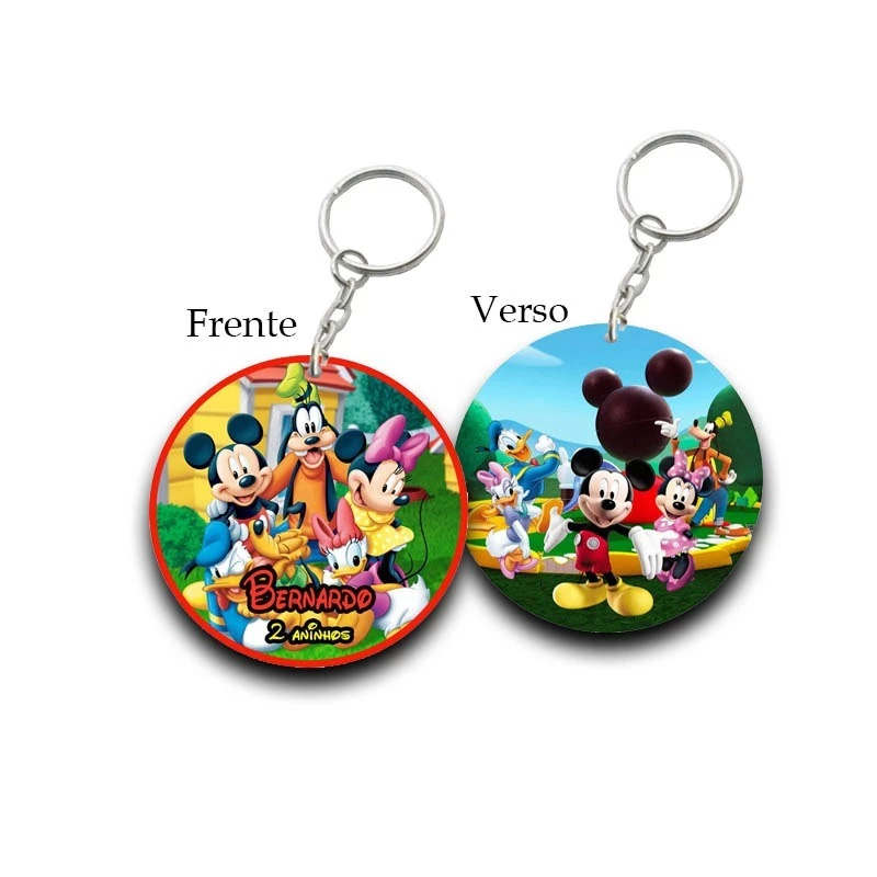 Kit 150 Chaveiros Personalizados MDF Resinado Frente e Verso p/ Lembrancinhas Aniversário, Chá de Bebê Temas Diversos