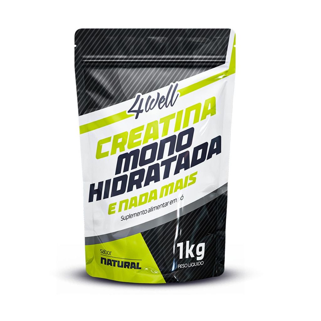 Creatina Monohidratada 4well 1Kg - 100% Pura - Sem sabor - Laudo Coopernutri em Oferta na Shopee