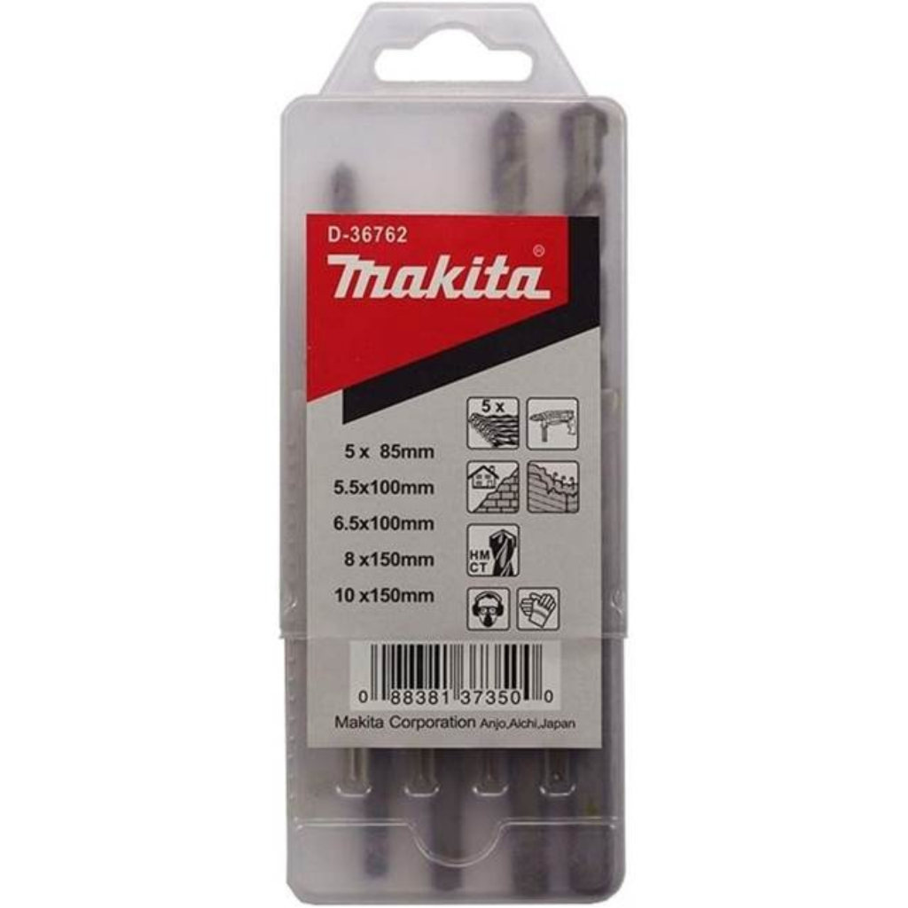 Jogo com 5 Brocas para Concreto 5mm a 10mm - D-36762 - Makita em Oferta na Shopee