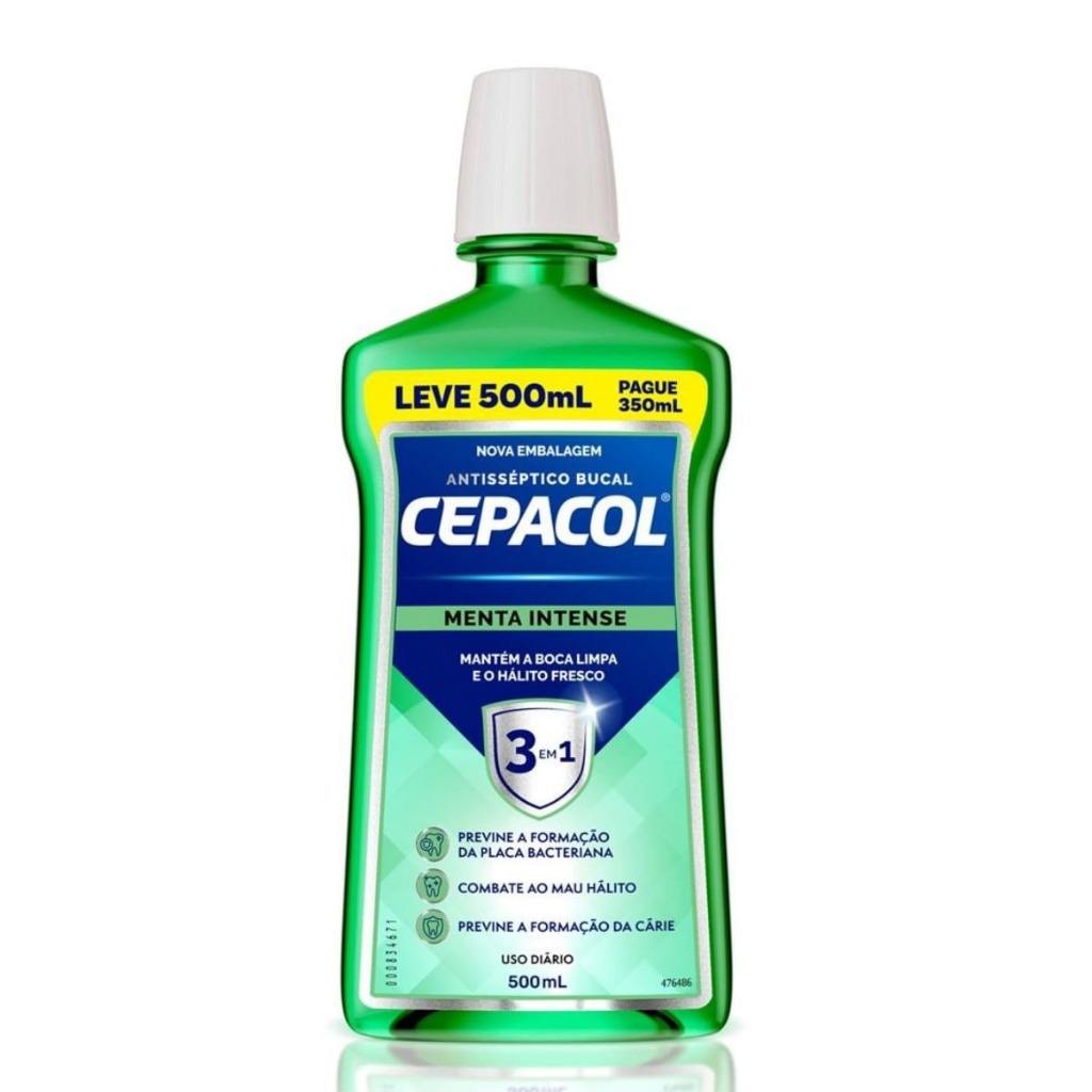 Enxaguante Bucal Cepacol Menta Leve 500ml Pague 350ml