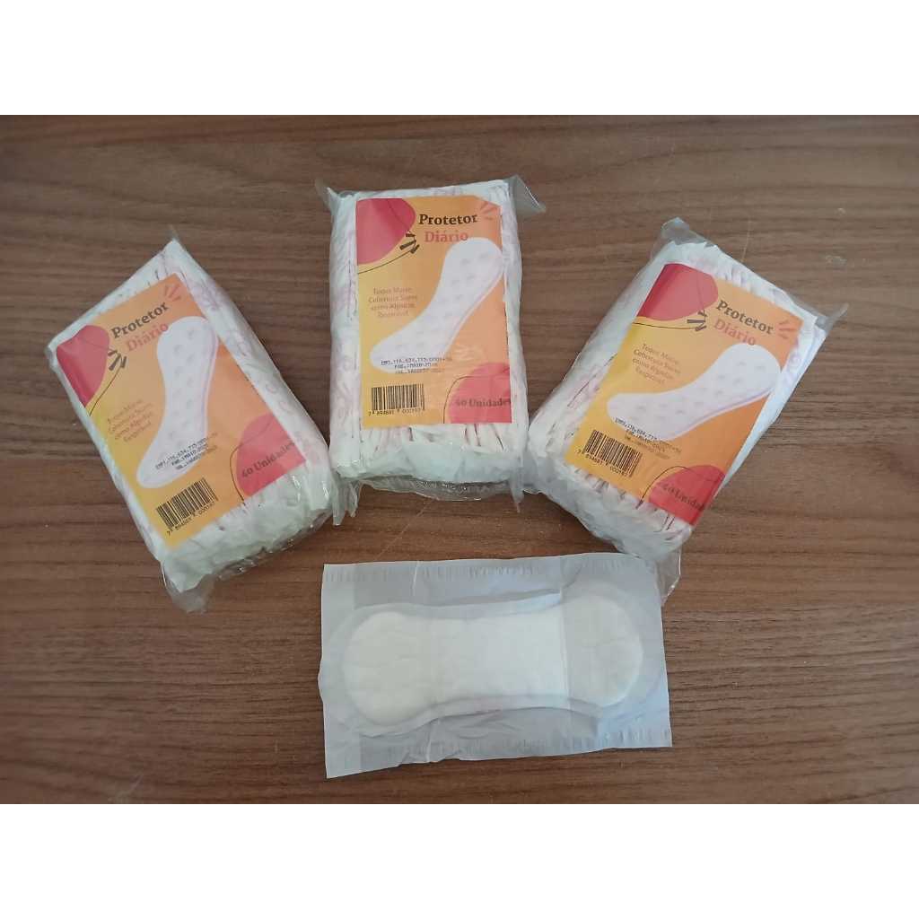 Absorvente feminino protetor diario  Kit 3 pacotes 120uni em Oferta na Shopee