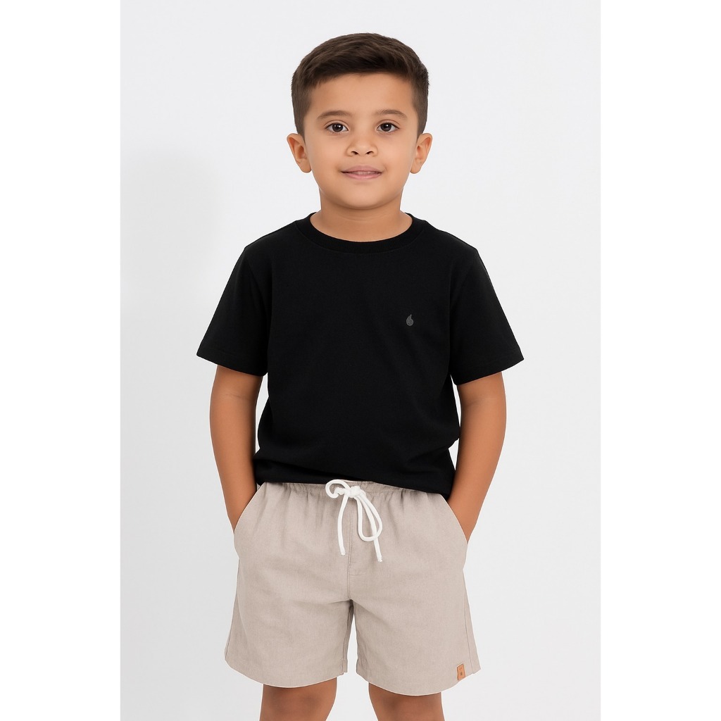 Kit Conjunto com 2 peças Infantil Masculino Camiseta+Bermuda do 2 ao 16 anos